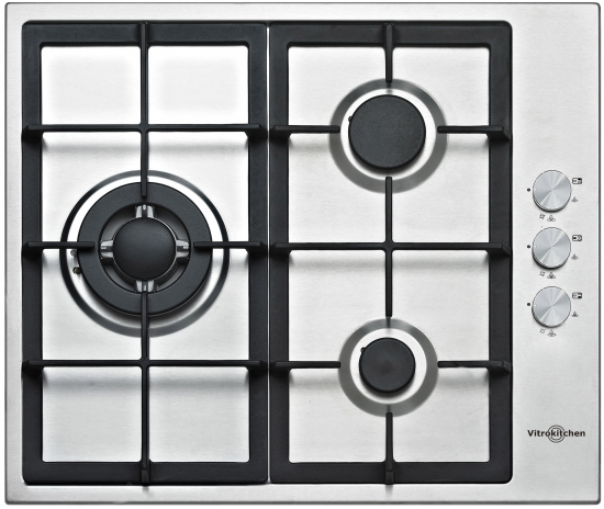 ENCIM. VITROKITCHEN EN636LIN 4F GAS NAT INOX FUND.