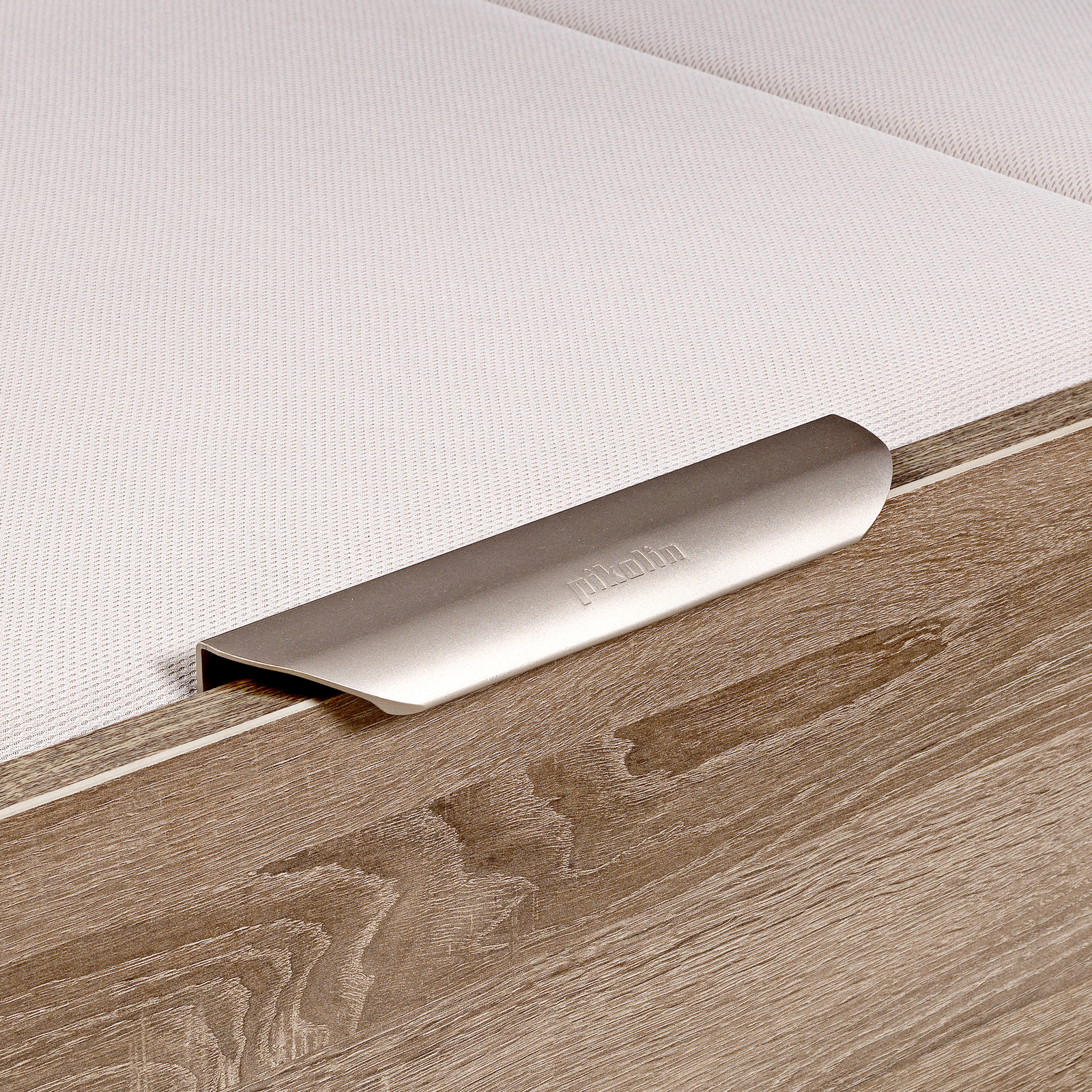 Canapé abatible de madera de tapa doble de color roble DESIGN