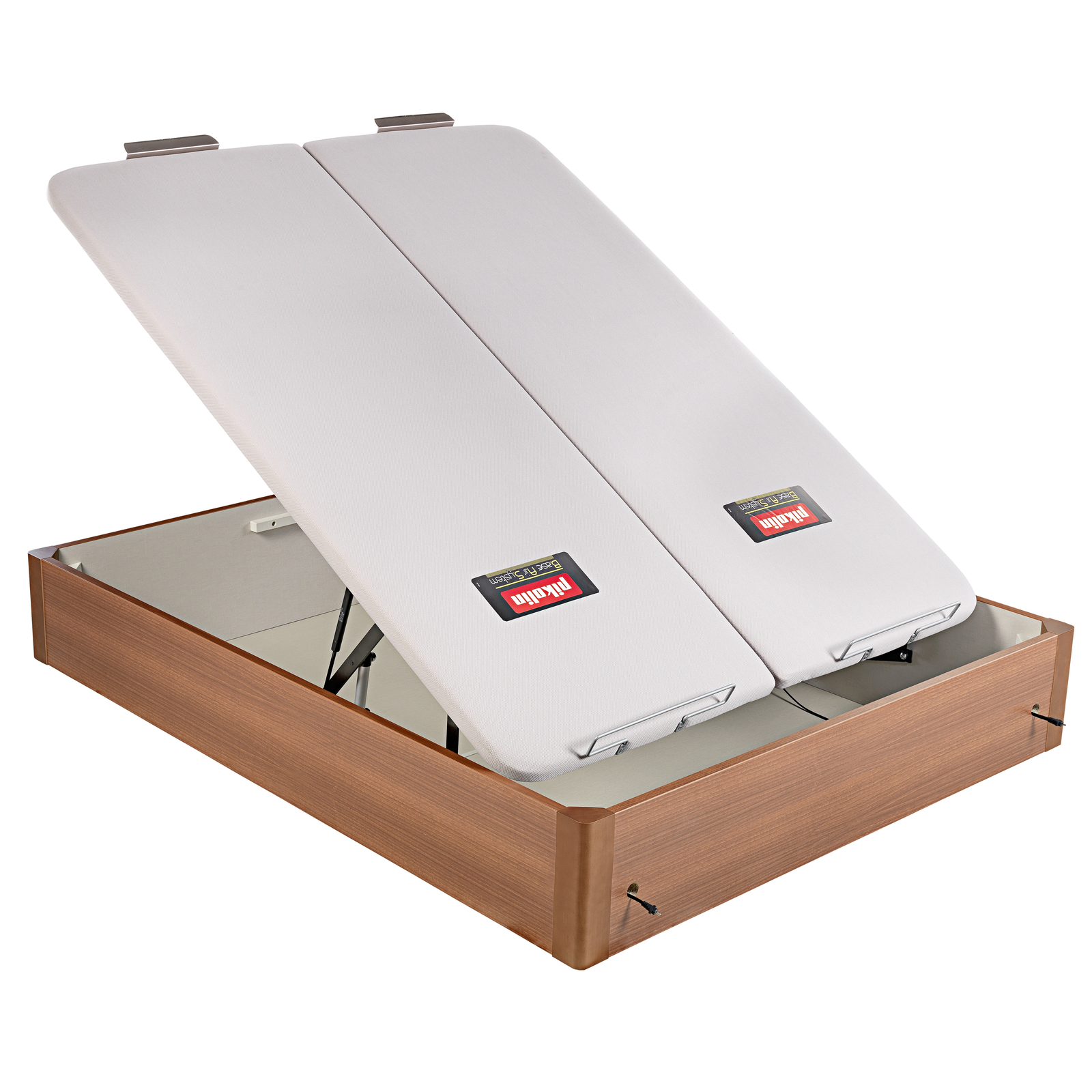 Canapé abatible de madera eléctrico  de tapa doble de color cerezo DESIGN