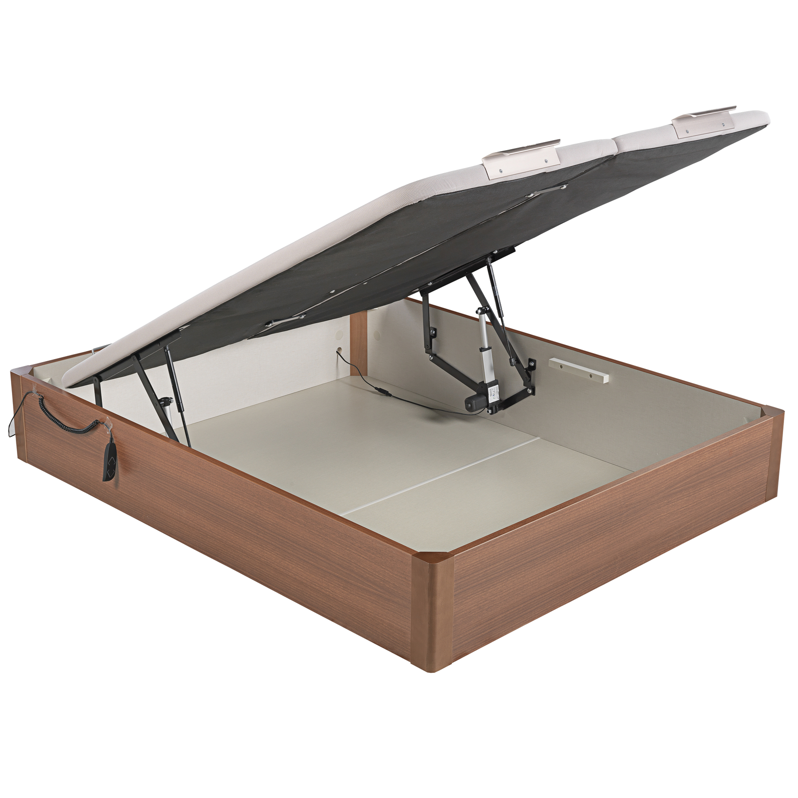 Canapé abatible de madera eléctrico  de tapa doble de color cerezo DESIGN