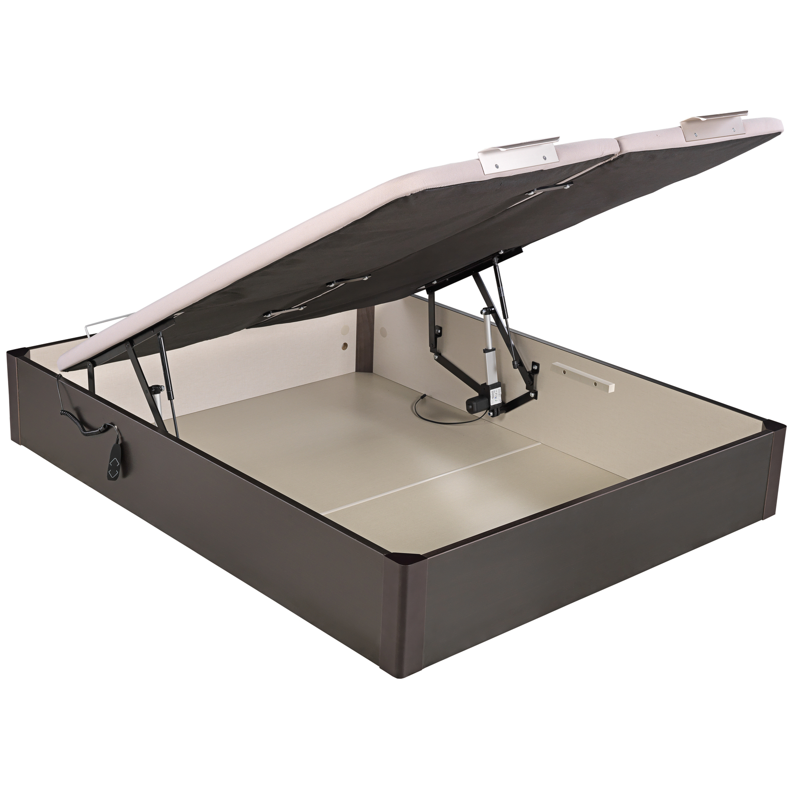 Canapé abatible de madera eléctrico  de tapa doble de color wengué DESIGN